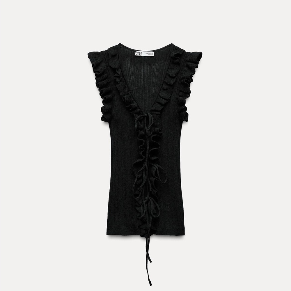 Ruffled Bow Knit Too